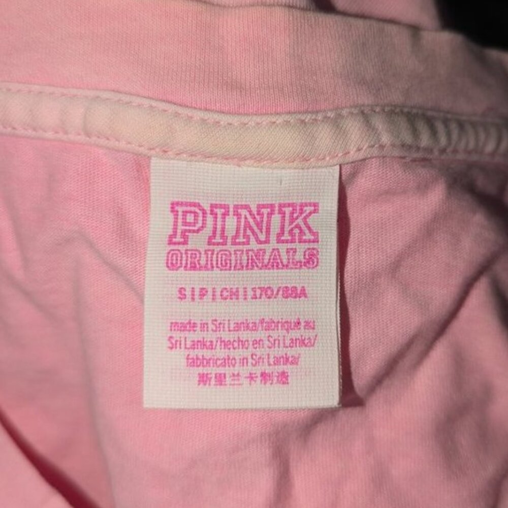 Pink Originals Short Sleeve LOVE Heart Cotton Logo T-shirt Tee Top Shirt Small S - Picture 4 of 5